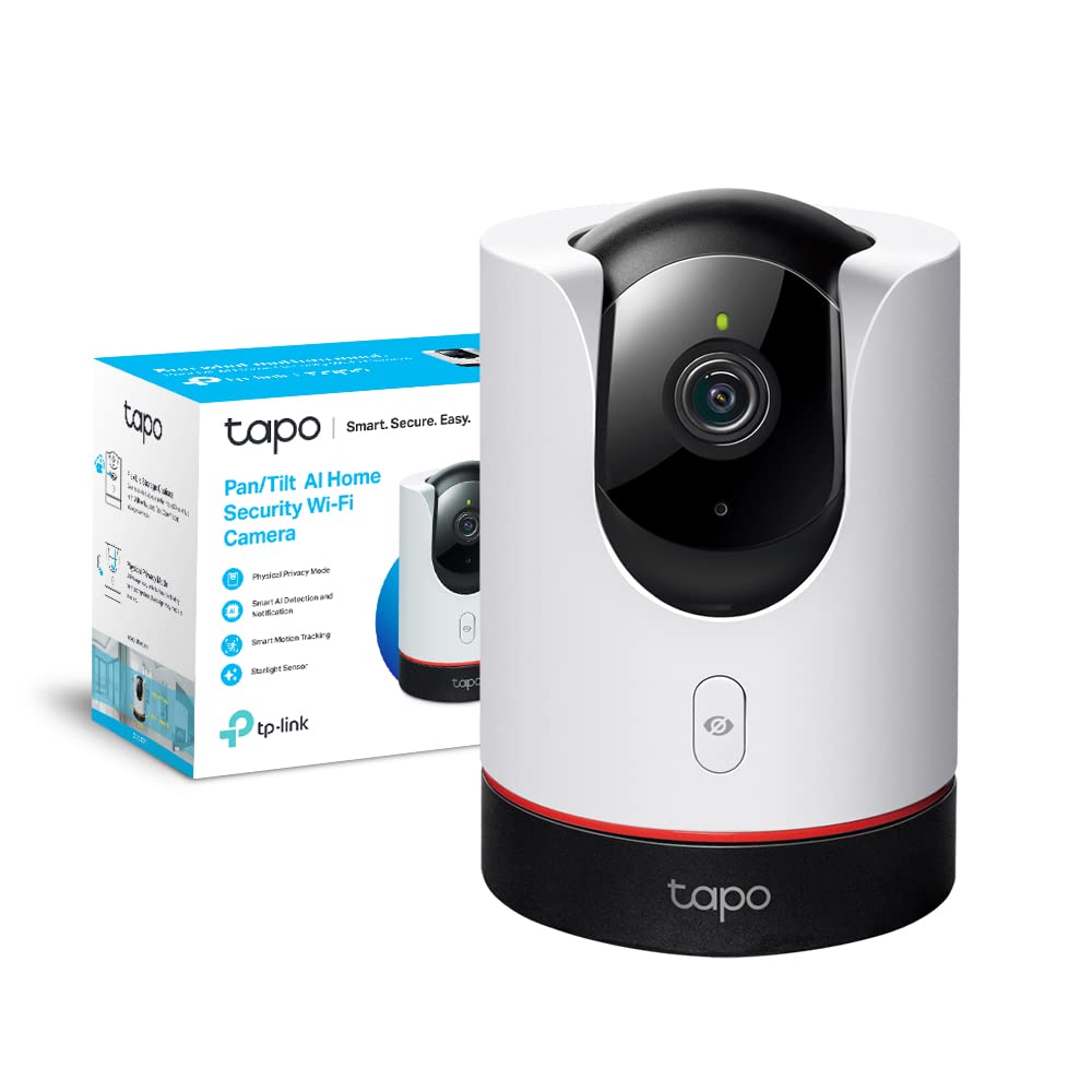 Tapo C210 Telecamera Wi-Fi Interno 2K(3MP), Videocamera Sorveglianza, Visione Notturna, Notifiche in Tempo Reale, Storage su Cloud, MicroSD fino a 512GB, Funziona con Alexa e Google Assistant