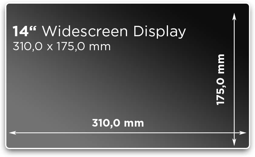 14.0" AntiSpy – Filtro Privacy per schermo portatile – Pellicola per monitor Laptop – Protezione di luce per gli occhi - Filtri Privacy per notebook - Atacco rapido – Accessori o adesivi per computer