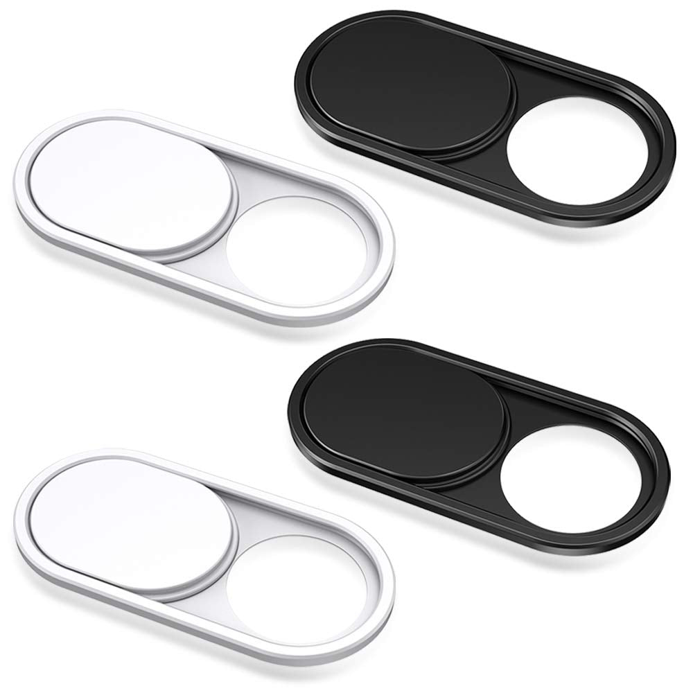 CloudValley Webcam Cover, 0.6mm Ultra-Sottile Metallo Copri Webcam Copertura per MacBook Pro* Air, iPad, Laptop, iMac, PC, Computer, Phone Accessori, 2 Pezzi Nero