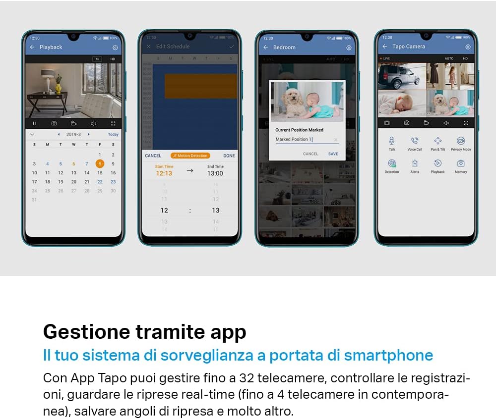 Tapo C210 Telecamera Wi-Fi Interno 2K(3MP), Videocamera Sorveglianza, Visione Notturna, Notifiche in Tempo Reale, Storage su Cloud, MicroSD fino a 512GB, Funziona con Alexa e Google Assistant