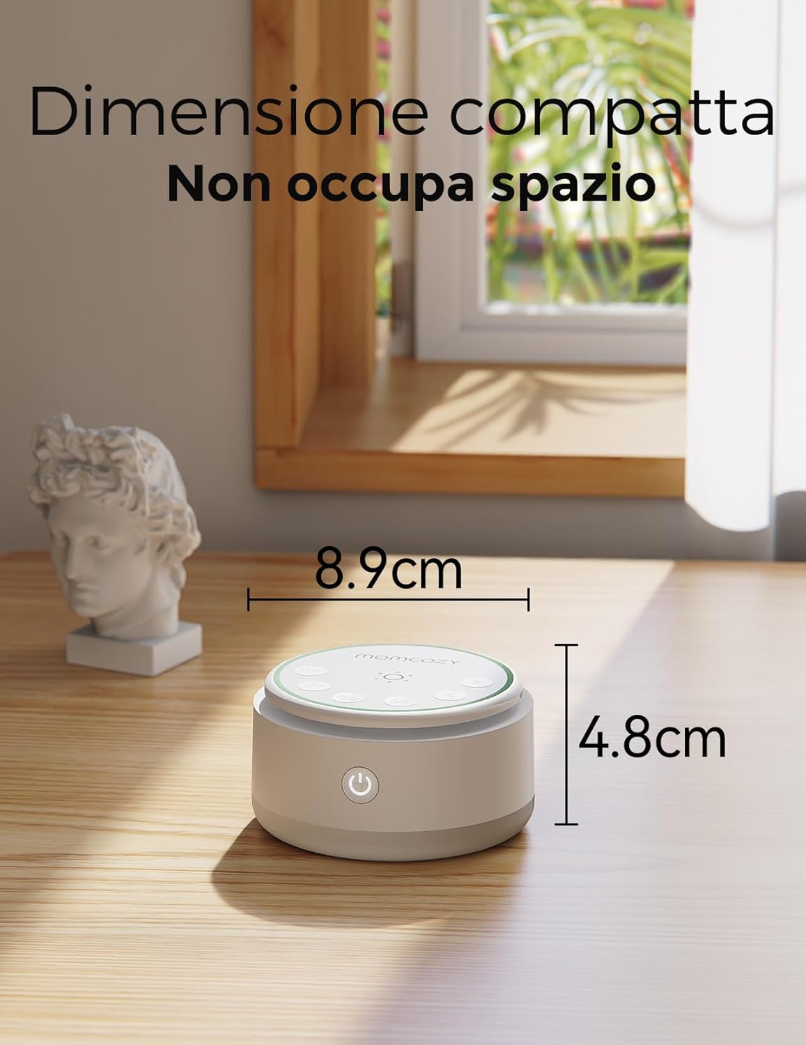 Momcozy Sound Machine - 20 Suoni Rilassanti & Luce Touch, Rumore Bianco Portatile per Bambini e Adulti con Timer del Sonno e Memoria | Compagna di Viaggio Perfetta & Must-Have per la Cameretta