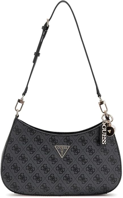 Guess Noelle II Top Zipper Shoulder – Shoulder Bag – Women’s Bag – Coal Logo