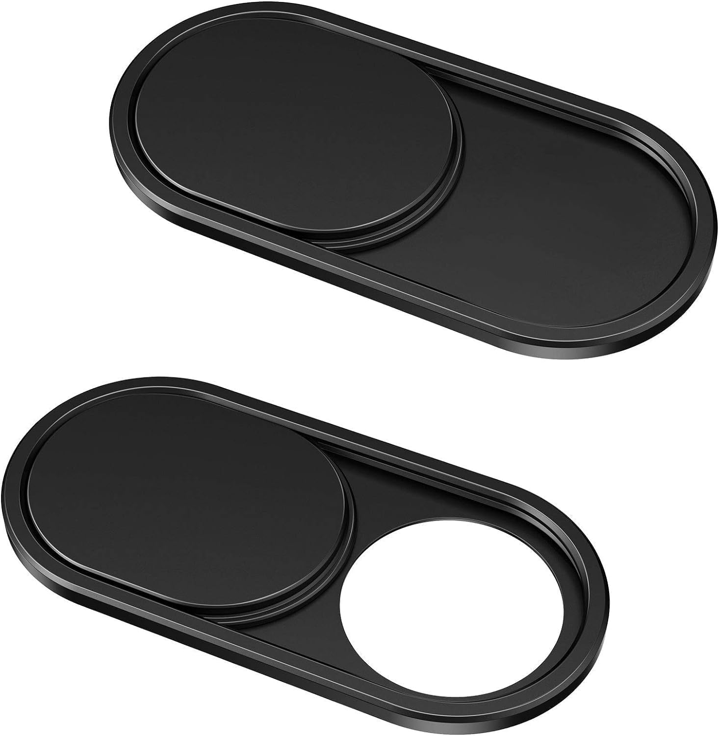 CloudValley Webcam Cover, 0.6mm Ultra-Sottile Metallo Copri Webcam Copertura per MacBook Pro* Air, iPad, Laptop, iMac, PC, Computer, Phone Accessori, 2 Pezzi Nero