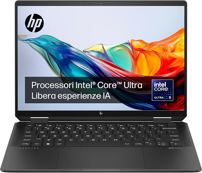 HP Spectre X360 14 OLED 2 8K 120Hz AI RAM 16GB SSD 1TB Black
