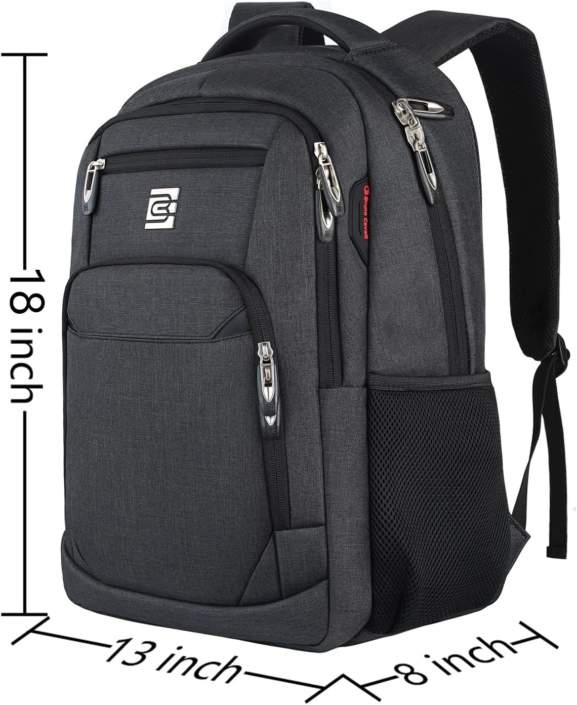 Volher Laptop Backpack,Business Travel Anti Theft Slim Durable Laptops Backpack,Water Resistant College Computer Bag for Women & Men Fits 15.6 Inch Laptop and Notebook - Black