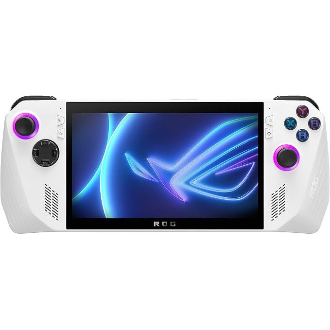Monitor touchscreen ASUS ROG Ally Console con display lucido da 7", 120 Hz, AMD Ryzen Z1, RAM 16 GB, SSD PCIE da 512 GB, Windows 11 Home, bianco