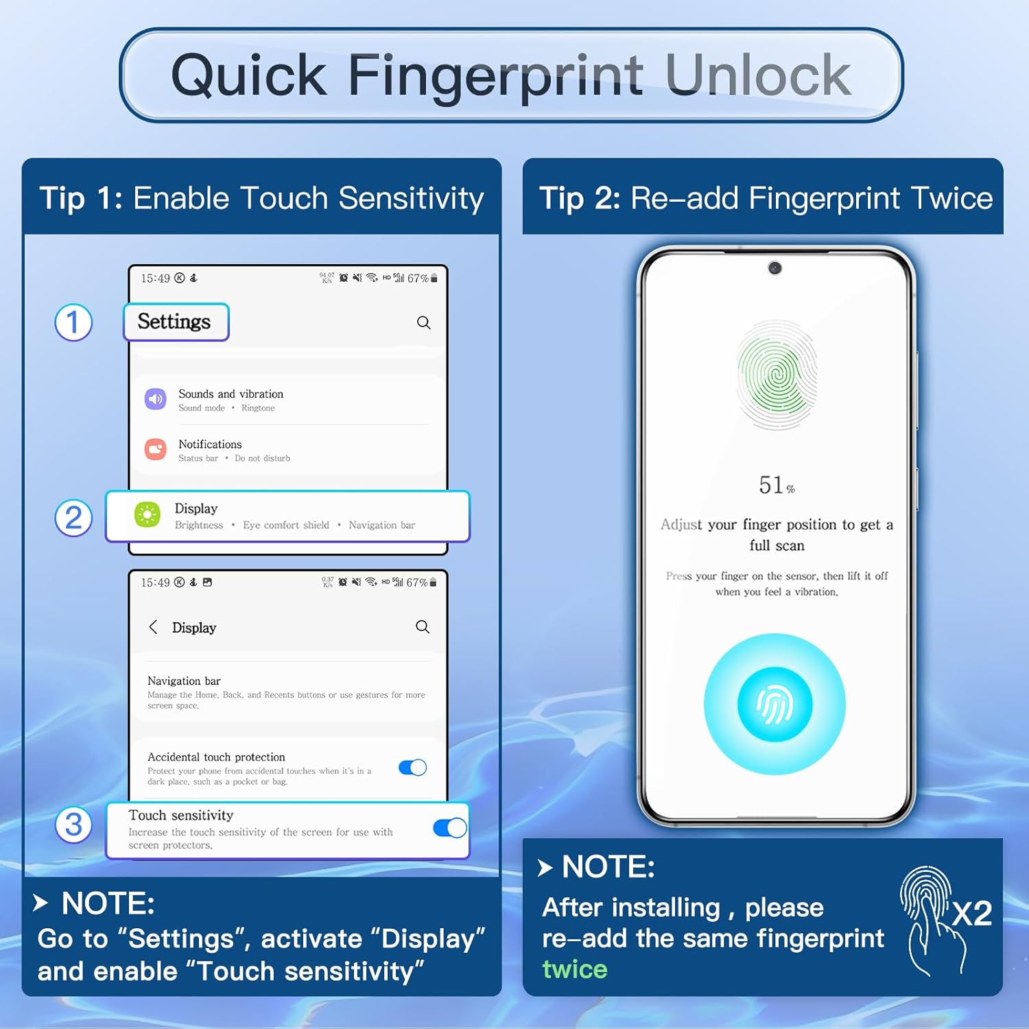 JETech Privacy Pellicola Protettiva per Samsung Galaxy S25 5G, Anti-Spy Vetro Temperato Film, Compatibile con ID Impronte Digitali, Pacco da 2