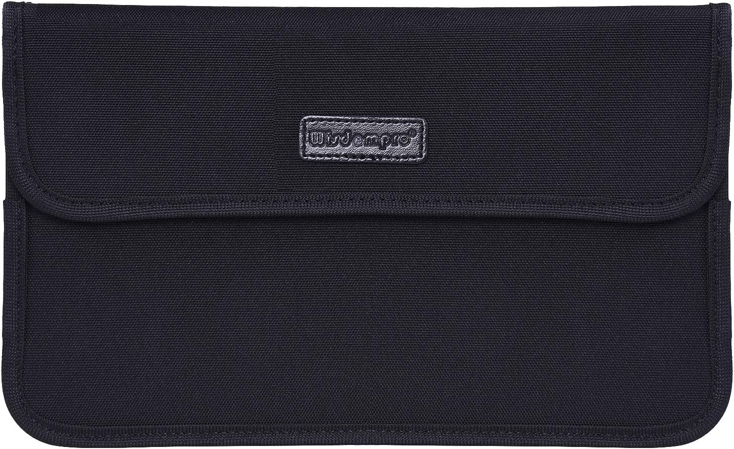 Wisdompro Faraday borsa con schermo protettivo, blocca i segnali RFID, custodia a forma di borsa per proteggere la privacy del cellulare e chiavi auto, anti-tracciamento e anti-spionaggio, nero, L
