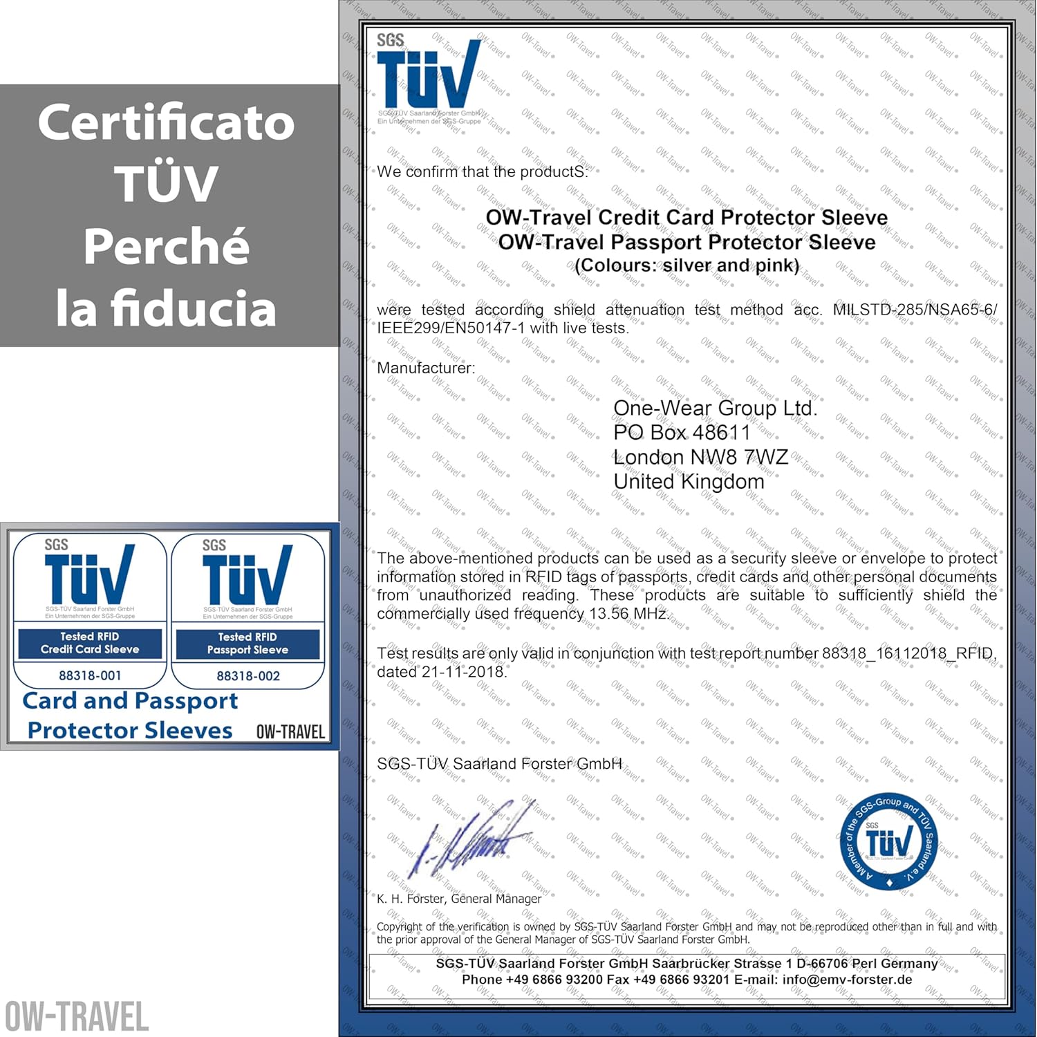 OW-Travel Custodie Blocco RFID. Protezione RFID per Porta Carte di Credito Uomo e Donna e Custodia Passaporto. Proteggi Carte di Credito Contactless. Porta Bancomat Schermato + Custodie Passaporto, 14