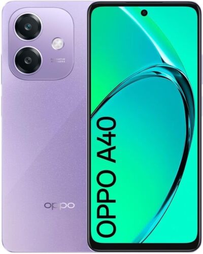 Oppo A40 Smartphone – 6.67" Display, 4GB RAM, 128GB Storage, Purple