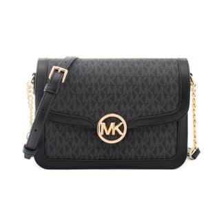 Shoulder Bag Michael Kors Leida Black 23 x 16 x 7 cm