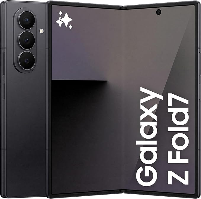 Samsung Galaxy Z Fold7 Smartphone – 6.5"/8" Display, 12GB RAM, 512GB Storage, 200MP Camera, Jet Black