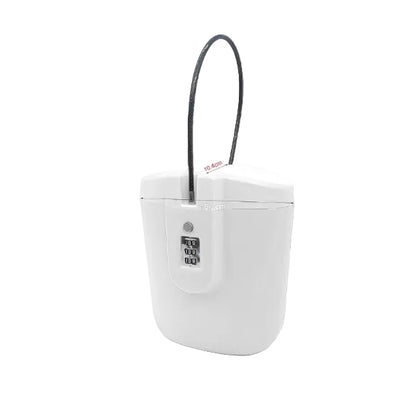 Cassaforte Portatile Antifurto, Cassaforte da Spiaggia per Ancoraggio, Cassaforte Piccola con Codice Numerico, Mini Serratura a Combinazione, Adatta per Campeggio, Spiaggia, Sport (Bianco)