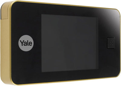 Yale Spioncino Elettronico Digitale 45-0500-1432-00-0201 Ottone, Visualizzazione dal Vivo, Telecamera di Alta Qualità, Angolo di Visione 105°, Sostituisce lo Spioncino Meccanico della Porta