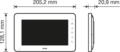 Vimar K42910 Kit videocitofono monofamiliare da parete con con tastiera capacitiva, alimentatore multispina, targa audiovideo RFID, staffe per fissaggio, tradizionale