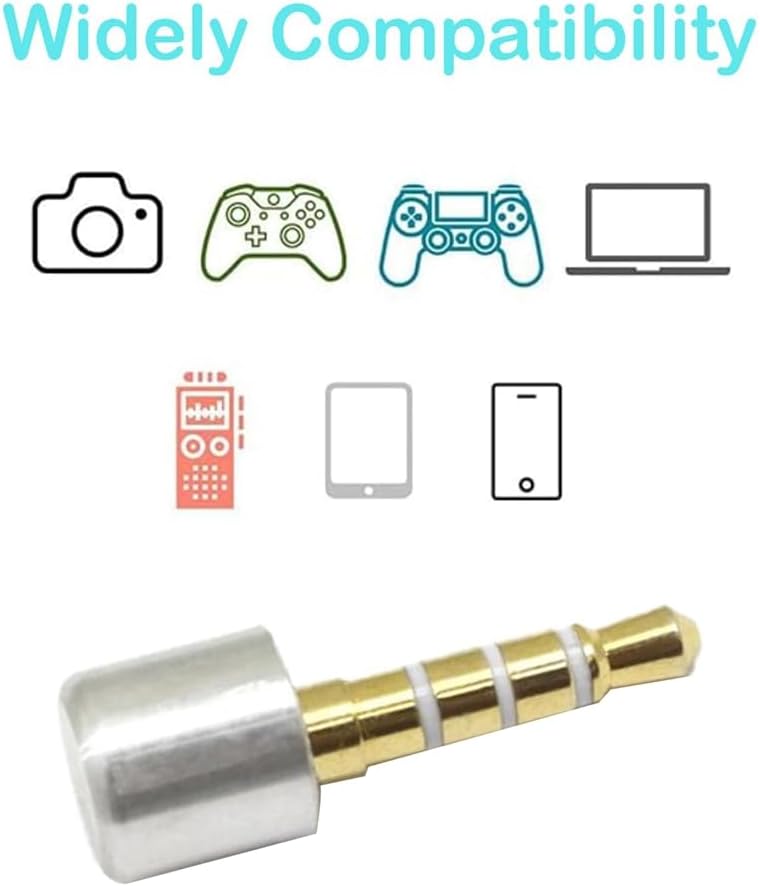 2 Pezzi 3,5 mm Mic Blocker - Dispositivo di Blocco del Suono per La Protezione della Privacy dei Dati e La Sicurezza del Microfono per Smartphone
