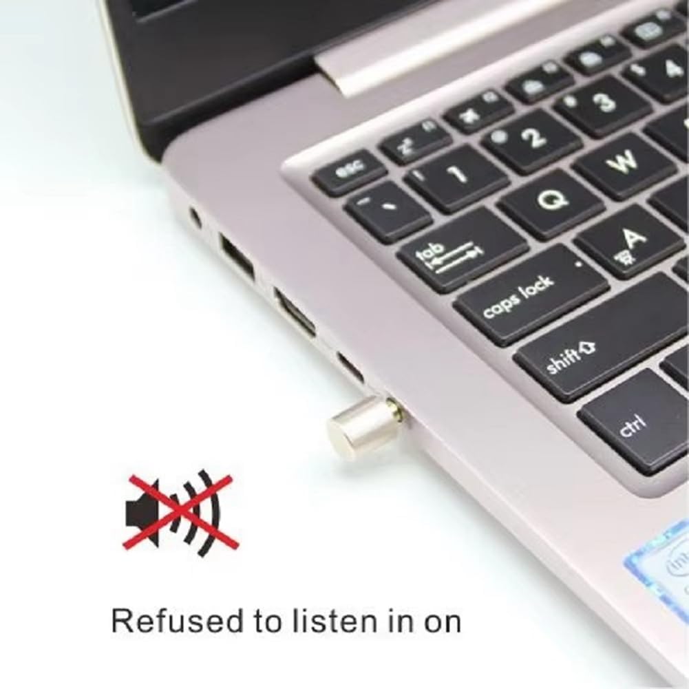1 Blocco Audio per Microfono da 3,5 mm per Tappi Auricolari, Protezione per Microfono e Protezione della Privacy per Laptop, Tablet, Smartphone