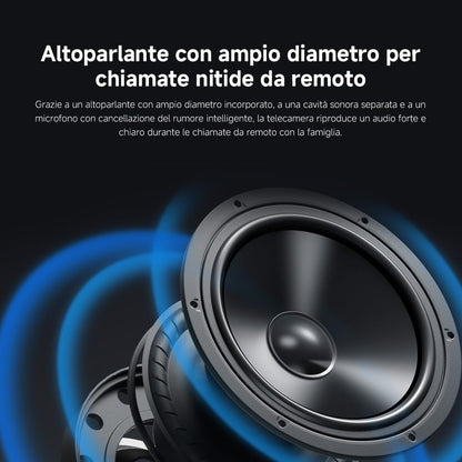 Xiaomi Smart Camera C301 (Videocamera di sorveglianza), risoluzione 2K, protezione privacy, visione notturna a colori, visione completa a 360°, rilvamento delle persone, audio bi-direzionale