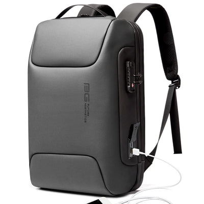 BANGE Anti Theft Business Backpack Fits 15.6 Inch Laptop,Lock Backpack with USB3.0 Charging Port for Office Work,Slim Laptop Backpack for Men and Women
