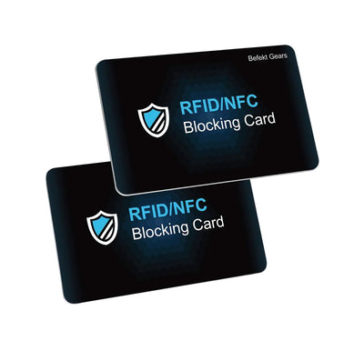 Carta di Blocco Protezione RFID Protection Card, 2 Pezzi Carte Anti RFID/NFC, Protezione Contactless per Carte di Credito, Documenti di Identità, Passaporto etc.