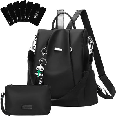 Eshow Zaino Da Donna Antifurto, Zainetto Multifunzionale, Borsa Casual ed Moda per Viaggio, Scuola, Lavoro, Shopping, Visite e Università