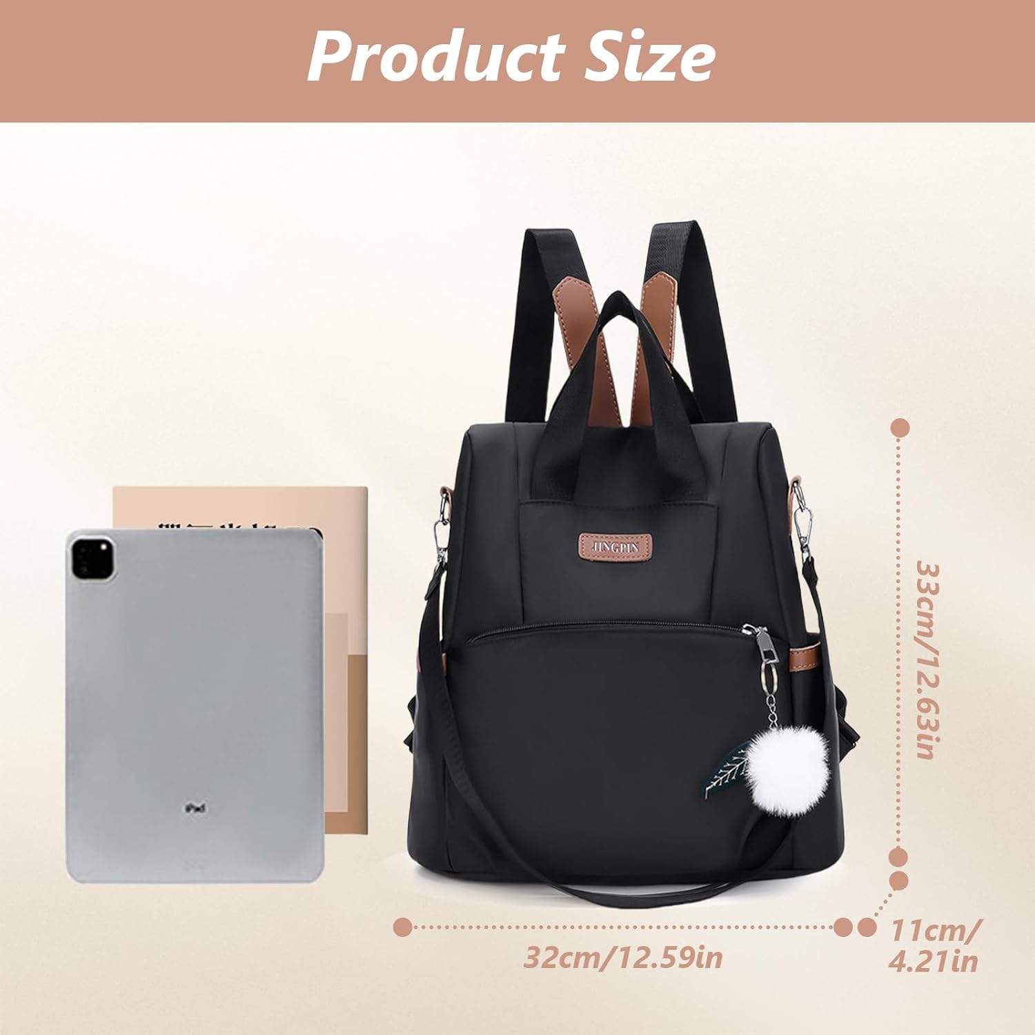 Aucuu Zaino Donna, Zaini Piccolo Antifurto da Donna, Piccoli zaini casual, Borsa da Scuola per Ragazze, Borsa a Zainetto Casual per Shopping Scuola Viaggio Lavoro