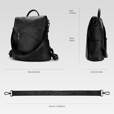 molshine Zaino antifurto in pelle vegana, Zaino da viaggio moda casual Borsa a tracolla Borse da donna per donna Grils HB041