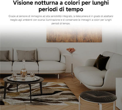 Xiaomi Smart Camera C301 (Videocamera di sorveglianza), risoluzione 2K, protezione privacy, visione notturna a colori, visione completa a 360°, rilvamento delle persone, audio bi-direzionale