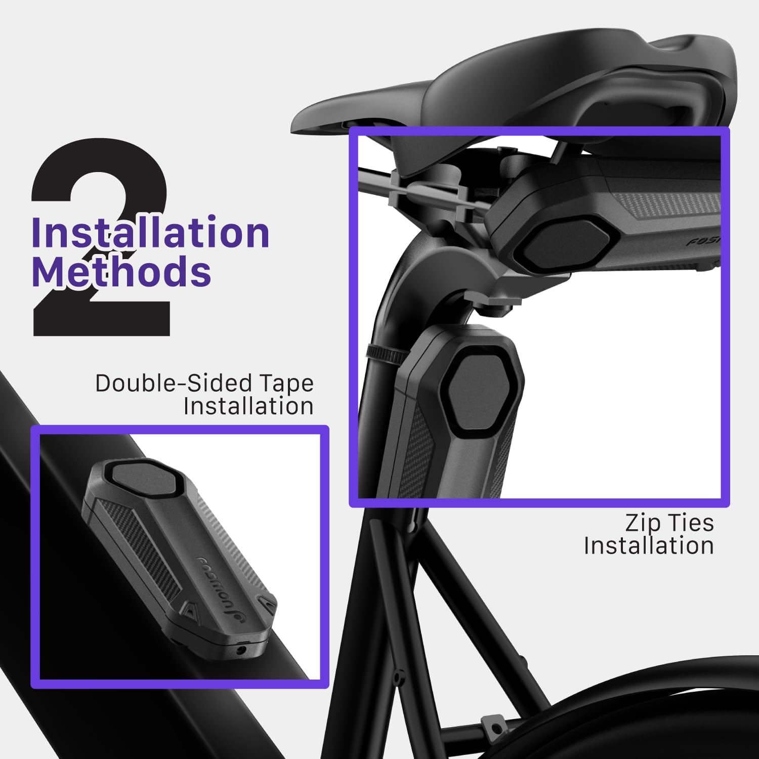 Fosmon Allarme antifurto wireless per bicicletta, con telecomando, impermeabile, a batteria, super forte, 113 dB, allarme di sicurezza per bicicletta, moto, scooter e bici elettrica