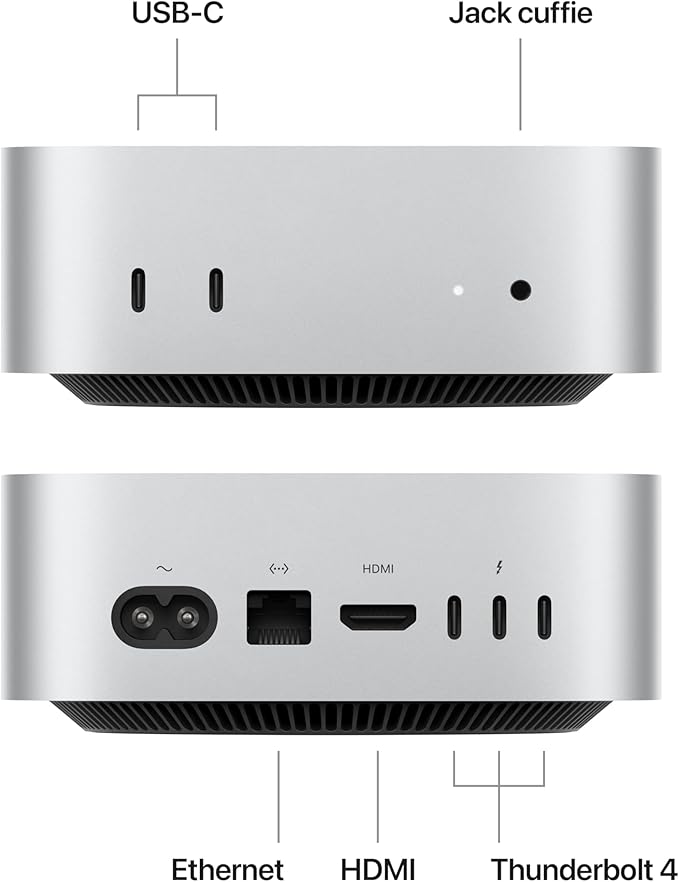 Apple Mac Mini – Chip M4, 16GB RAM, 512GB SSD, macOS