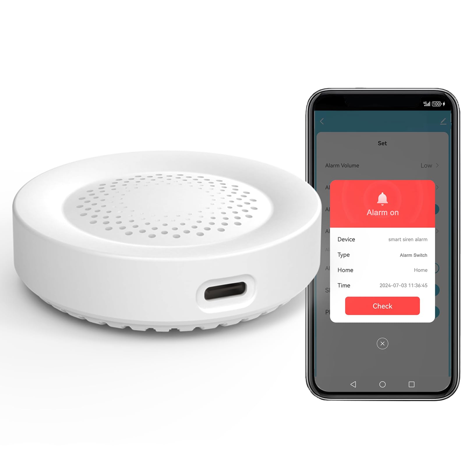 Sensore porta WiFi, sensore di contatto intelligente finestra, sensore di contatto wireless, allarme per porta finestra, compatibile con Alexa e Google Assistant, nessun hub necessario,1 Pack