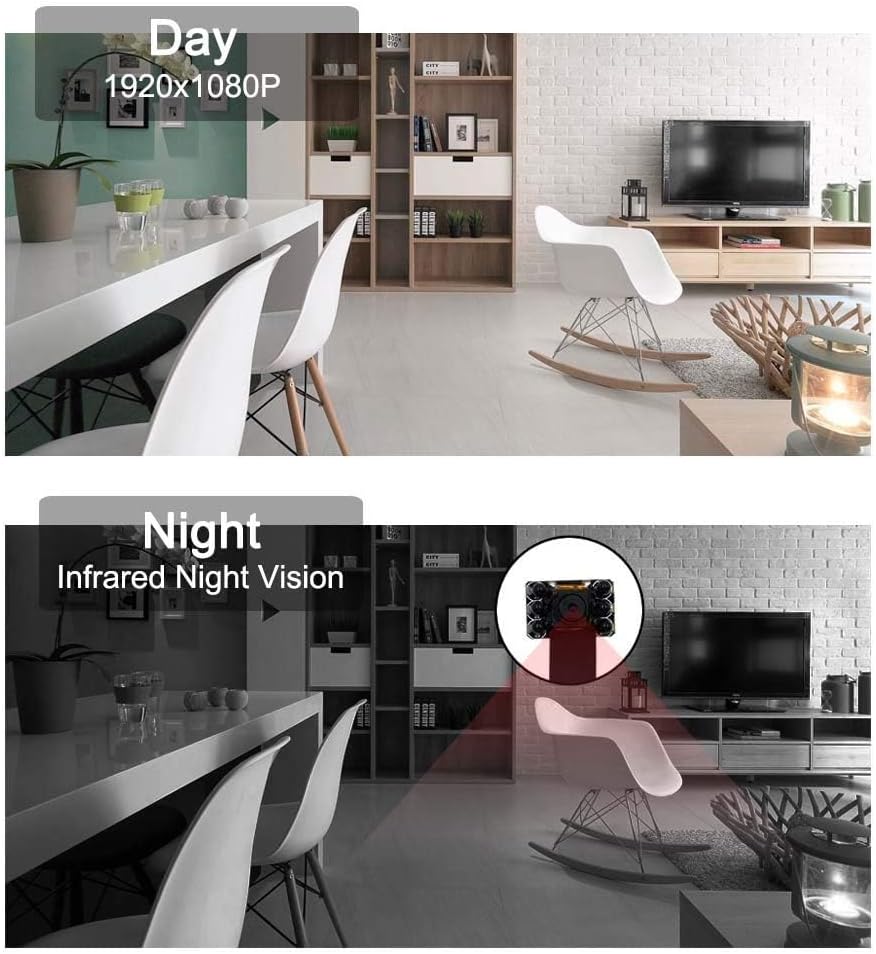 Camera Mini Sicurezza Nascosta HD Wi-Fi CCTV P2P Visione Notturna