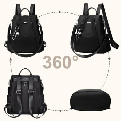 Eshow Zaino Da Donna Antifurto, Zainetto Multifunzionale, Borsa Casual ed Moda per Viaggio, Scuola, Lavoro, Shopping, Visite e Università