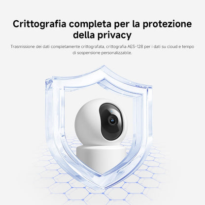 Xiaomi Smart Camera C301 (Videocamera di sorveglianza), risoluzione 2K, protezione privacy, visione notturna a colori, visione completa a 360°, rilvamento delle persone, audio bi-direzionale