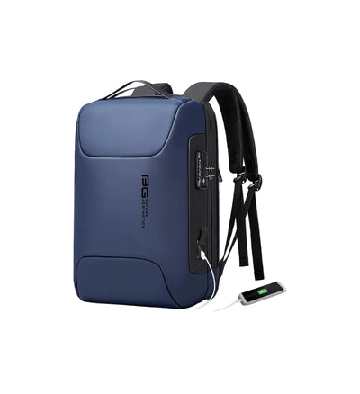 BANGE Anti Theft Business Backpack Fits 15.6 Inch Laptop,Lock Backpack with USB3.0 Charging Port for Office Work,Slim Laptop Backpack for Men and Women