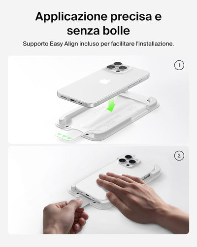 Belkin ScreenForce InvisiGlass Privacy Pellicola iPhone 17 Pro Max, Pellicola Protettiva Resistente a Graffi e Impatti, con Supporto Easy Align per un'Applicazione Senza Bolle, Vetro Riciclato