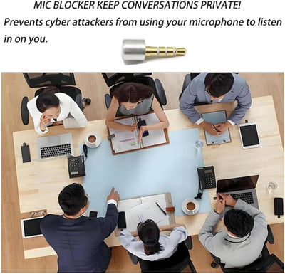 1 Blocco Audio per Microfono da 3,5 mm per Tappi Auricolari, Protezione per Microfono e Protezione della Privacy per Laptop, Tablet, Smartphone