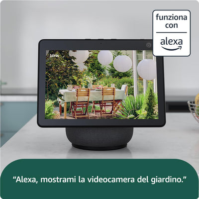 Videocamera Blink Outdoor 4 (Ultimo modello) - Videocamera di sicurezza smart HD wireless, autonomia di due anni, compatibile con Alexa - Sistema a 4 telecamere con Sync Module Core incluso - IP65