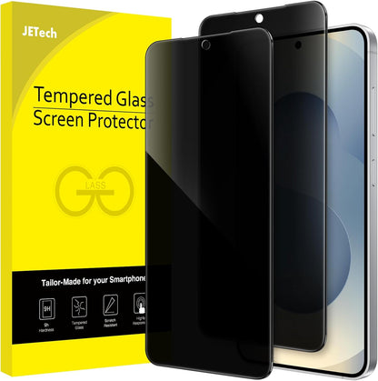 JETech Privacy Pellicola Protettiva per Samsung Galaxy S25 5G, Anti-Spy Vetro Temperato Film, Compatibile con ID Impronte Digitali, Pacco da 2