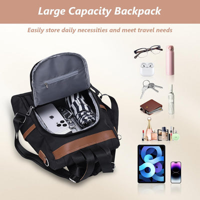 Aucuu Zaino Donna, Zaini Piccolo Antifurto da Donna, Piccoli zaini casual, Borsa da Scuola per Ragazze, Borsa a Zainetto Casual per Shopping Scuola Viaggio Lavoro