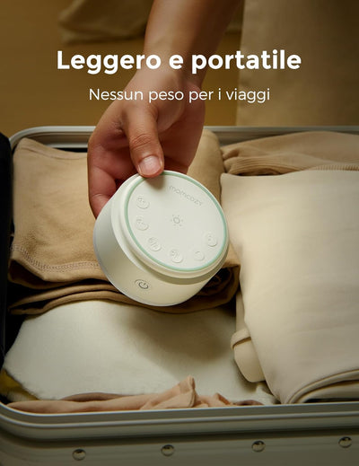 Momcozy Sound Machine - 20 Suoni Rilassanti & Luce Touch, Rumore Bianco Portatile per Bambini e Adulti con Timer del Sonno e Memoria | Compagna di Viaggio Perfetta & Must-Have per la Cameretta