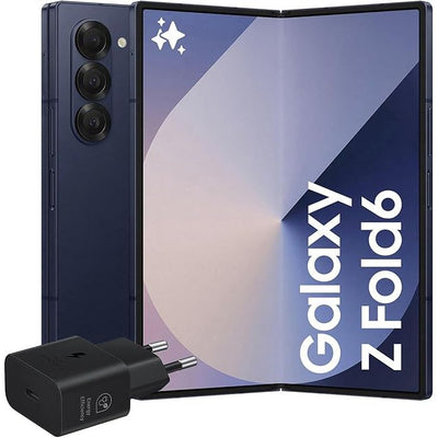 Smartphone AI Samsung Galaxy Z Fold6 – Display pieghevole da 7.6", 12GB RAM, 256GB di archiviazione, tripla fotocamera da 50MP, Blu Scuro