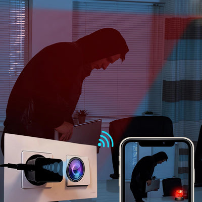 SHMIZZ Mini Telecamera Nascosta, 1080P USB Caricatore WiFi Microcamere Videocamere Nascosta di Sorveglianza Interna - Nessuna Luce Durante La Registrazione - Rilevamento Del Movimento