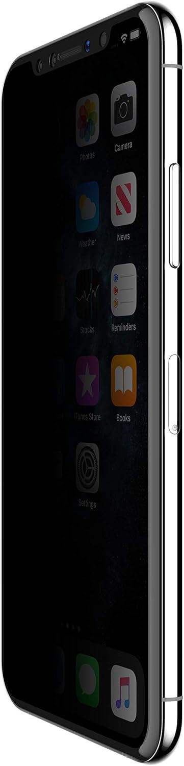 Belkin SCREENFORCE Tempered Glass Privacy Screen Protector for iPhone Xs Max, iPhone 11 Pro Max, OVA005zz
