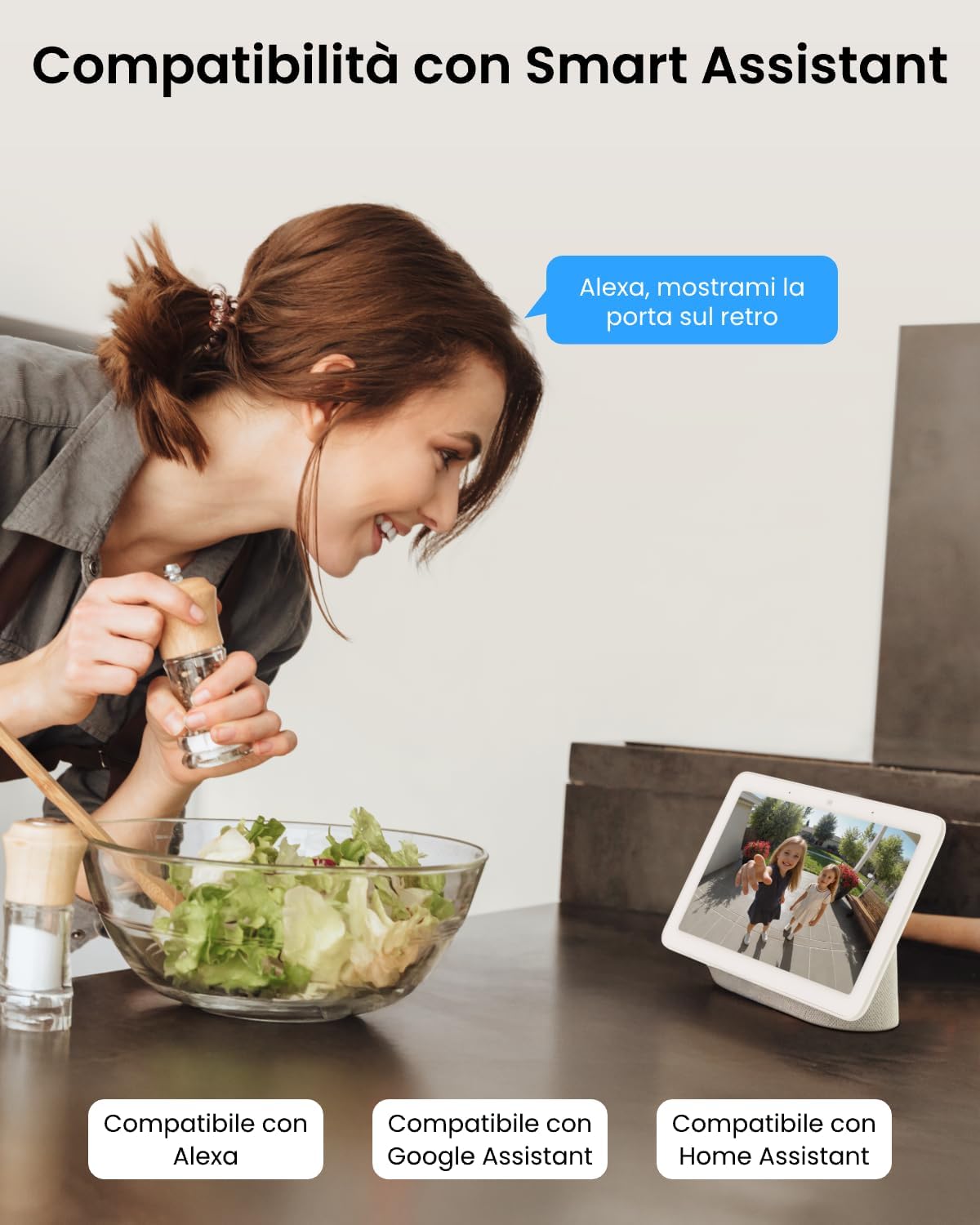 Reolink 5MP Videocitofono Wi-Fi 2,4/5 GHz con Chime, Rilevamento e Avvisi di Uomo, Video Campanello, Audio Bidirezionale, Visione Notturna a Infrarossi, Video Doorbell Supporta microSD e Cloud, Nero
