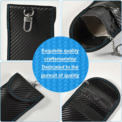 custodia protettiva per chiavi auto, blocco RFID, protezione Keyless, Faraday Bags, custodia antifurto (rosso, blu)