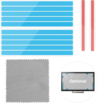 SAVITA 12 Strisce Adesive per Schermo Privacy e 2 Linguette in Plastica per Montaggio a Scorrimento per Monitor di Computer Adesivi per Filtro Privacy per Una Installazione Filtro Privacy per Laptop