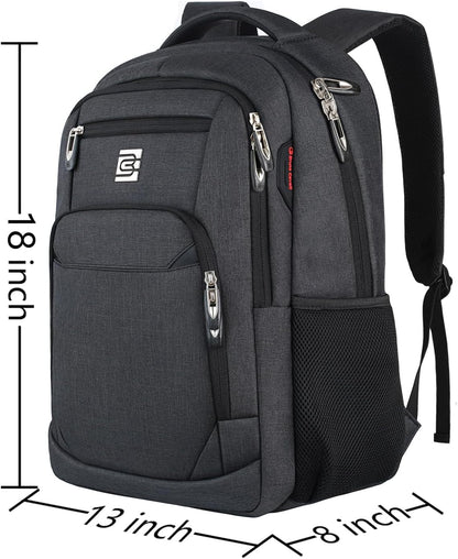 Volher Laptop Backpack,Business Travel Anti Theft Slim Durable Laptops Backpack,Water Resistant College Computer Bag for Women & Men Fits 15.6 Inch Laptop and Notebook - Black
