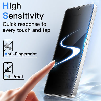 JETech Privacy Pellicola Protettiva per Samsung Galaxy S26, Anti-Spia Vetro Temperato Film con Strumento di Facile Installazione, Compatibile con ID Impronta, 2 Pezzi