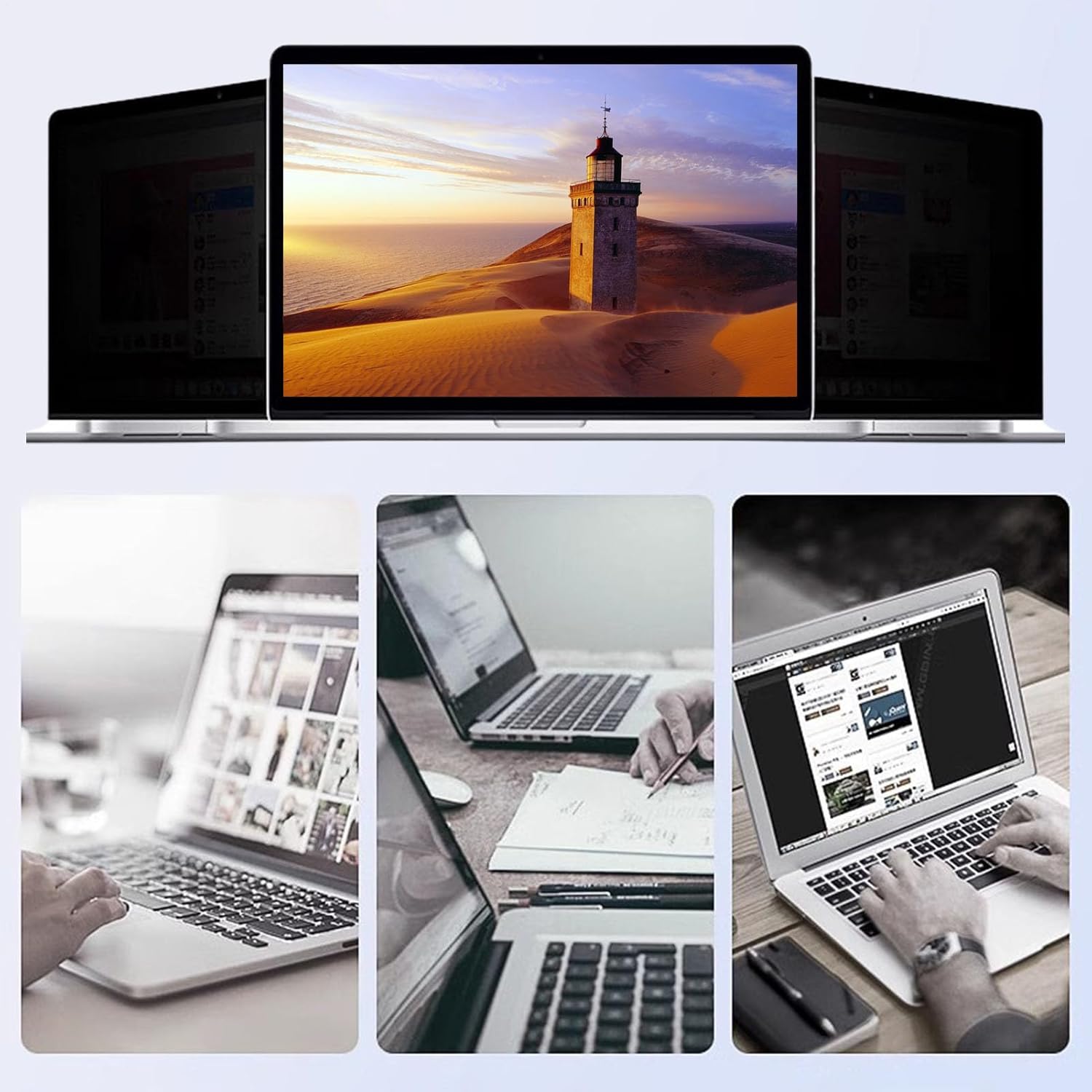 Genérico Schermo Di Privacy Del Computer Portatile - Filtro Anti-riflettente per Monitor Di Computer Da 13-18 Pollici - Privacy Shield Schermo Del Computer Portatile | Film